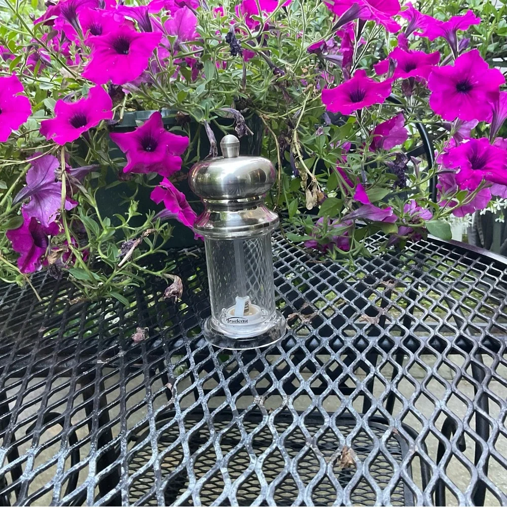 Trudeau Professional Stainless Steel Clear View Mill Salt/Pepper Grinder!